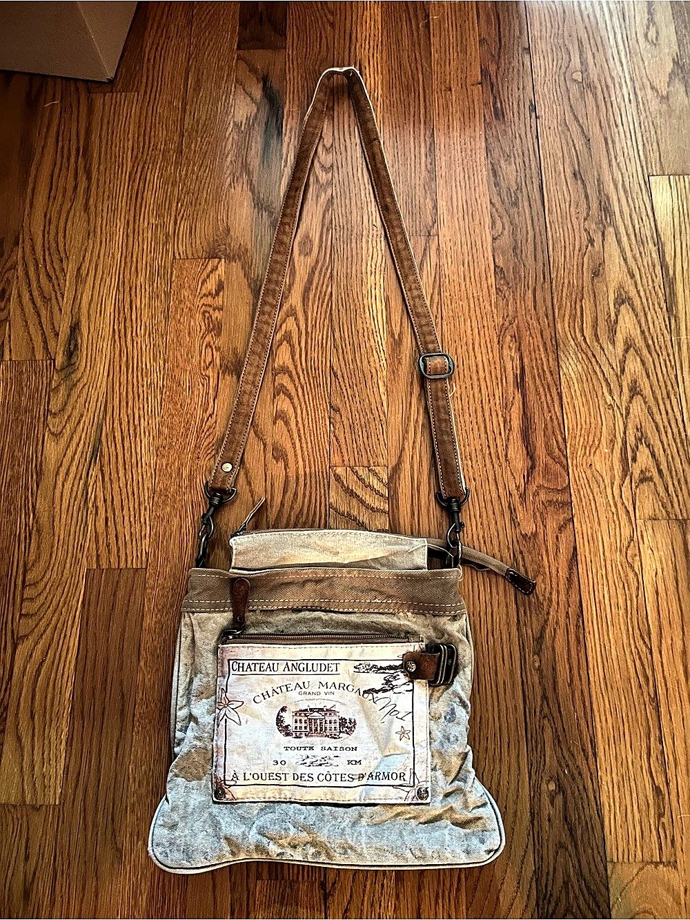 Myra Bag Chateau Small Crossbody Bag for Women S-1148, Brown Good Used Condition